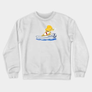 Nautical Preppy Yellow Lab Aboard The Salty Dog Crewneck Sweatshirt